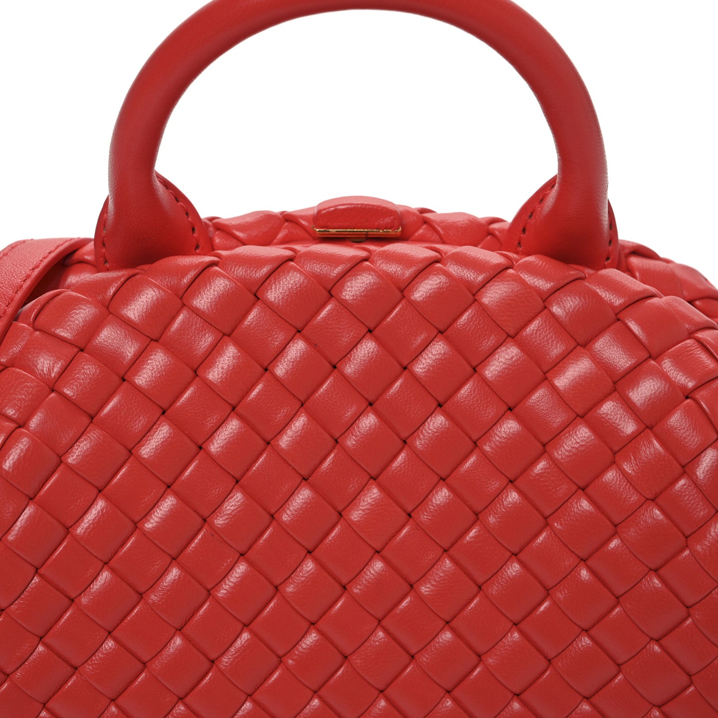 Nappa Intreccio Mini Padded Handle Bag Sunburst