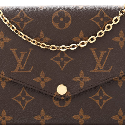 Louis Vuitton Monogram Pochette Felicie Chain Wallet Fuchsia 10 of 13