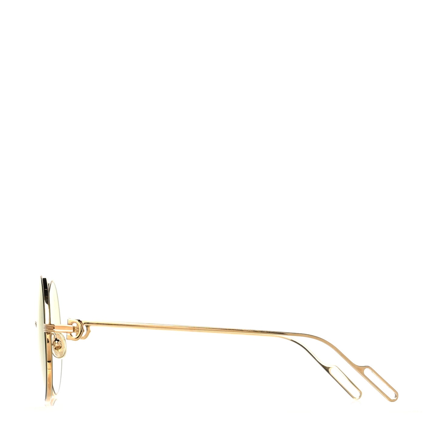 Premiere De Cartier Round Sunglasses Yellow Gold
