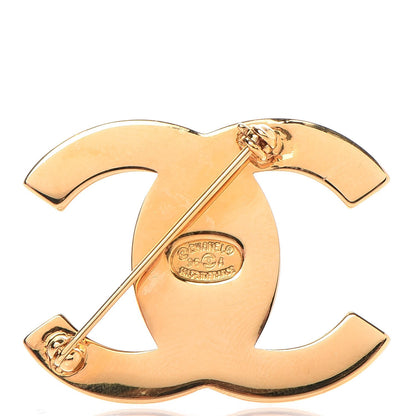 Chanel Crystal Turnlock CC Brooch Gold 3 of 5