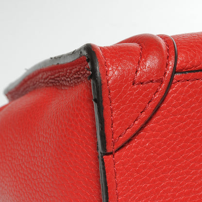 Celine Drummed Leather Nano Luggage Coquelicot 12 of 12