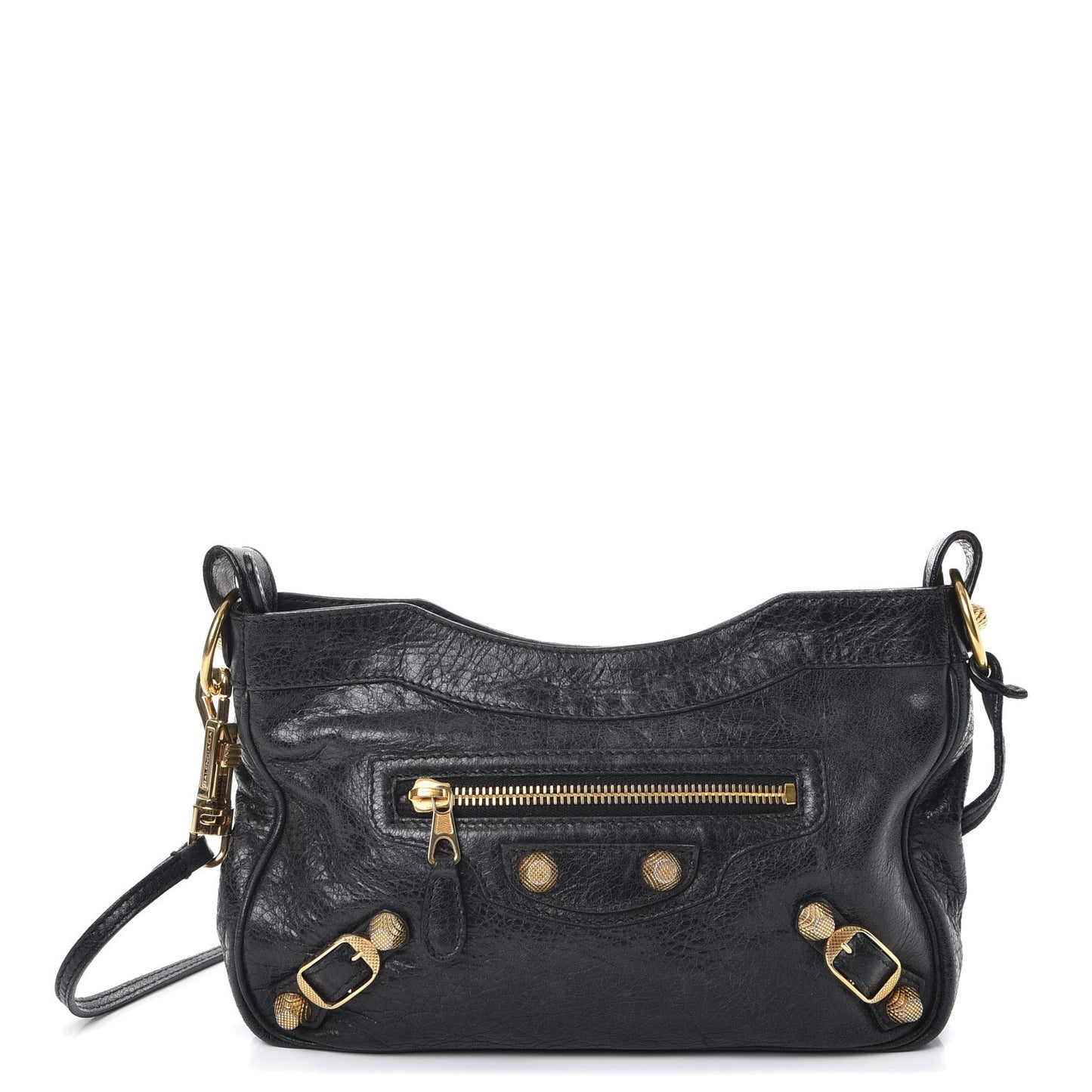 Agneau Giant 12 Gold Hardware Hip Black