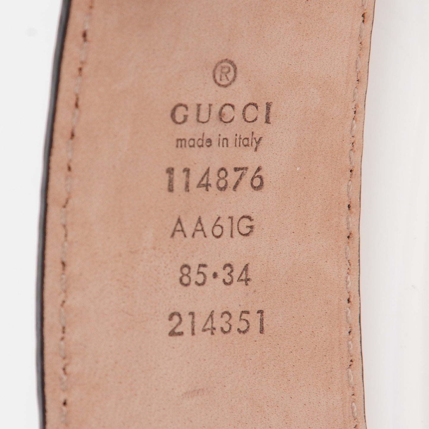 Guccissima Signature Interlocking G 40mm Belt 85 34 Nectarine