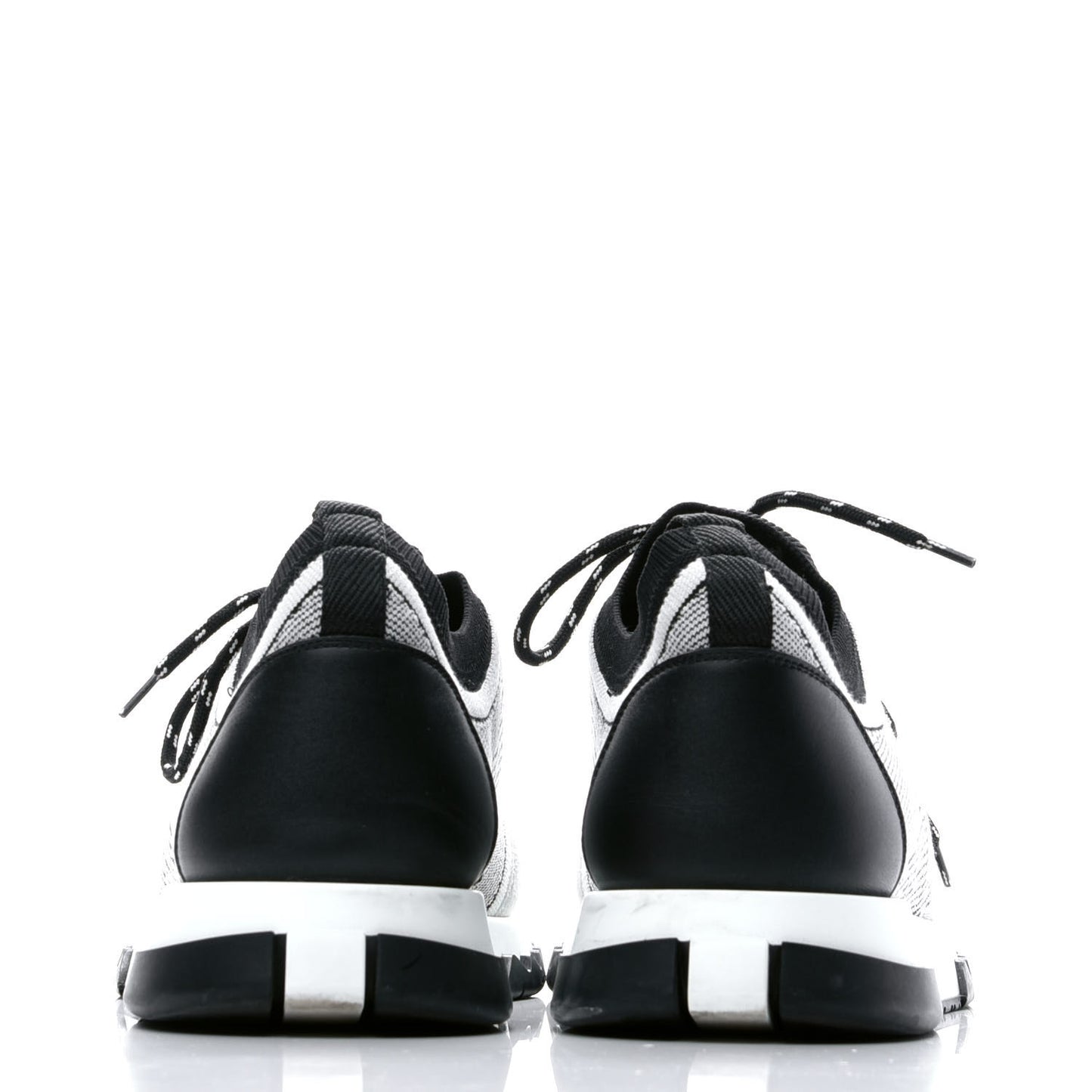 Knit Bi-Color Womens Addict Sneakers 40 Black White