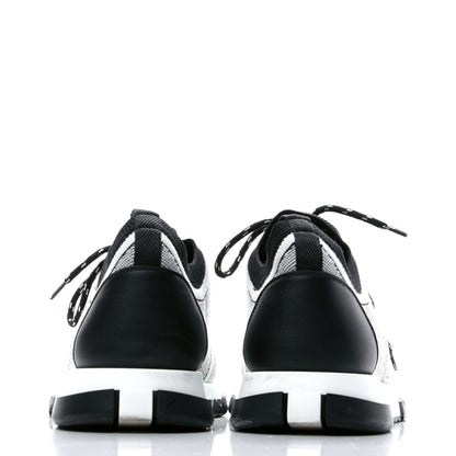 Hermes Knit Bi-Color Womens Addict Sneakers 40 Black White 5 of 8