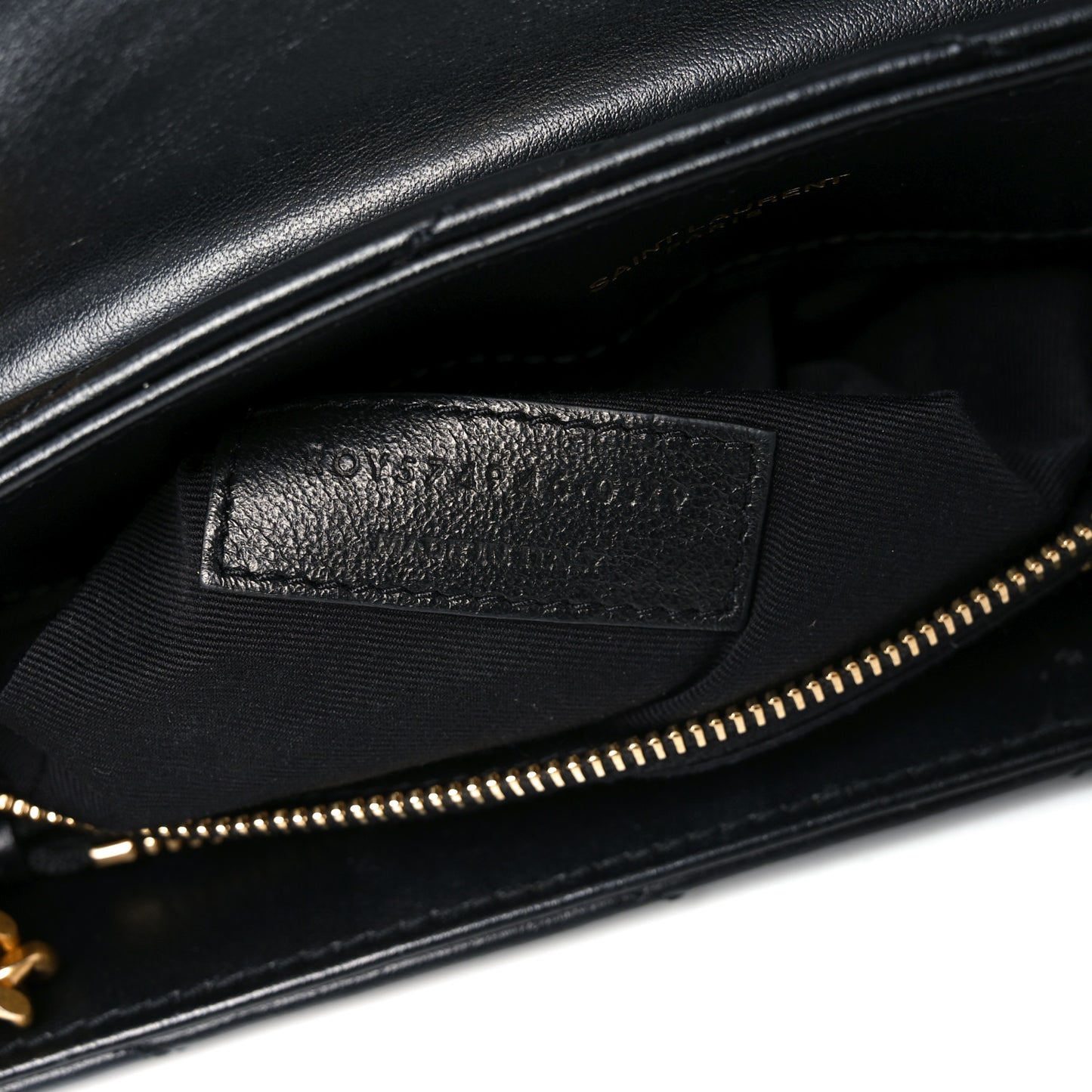 Calfskin Y Quilted Monogram Medium Loulou Chain Satchel Black
