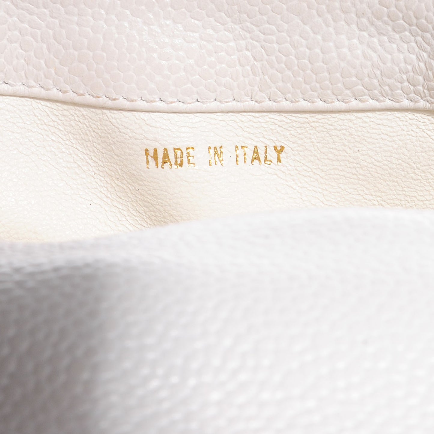 Caviar Quilted Shoulder Flap Bag White