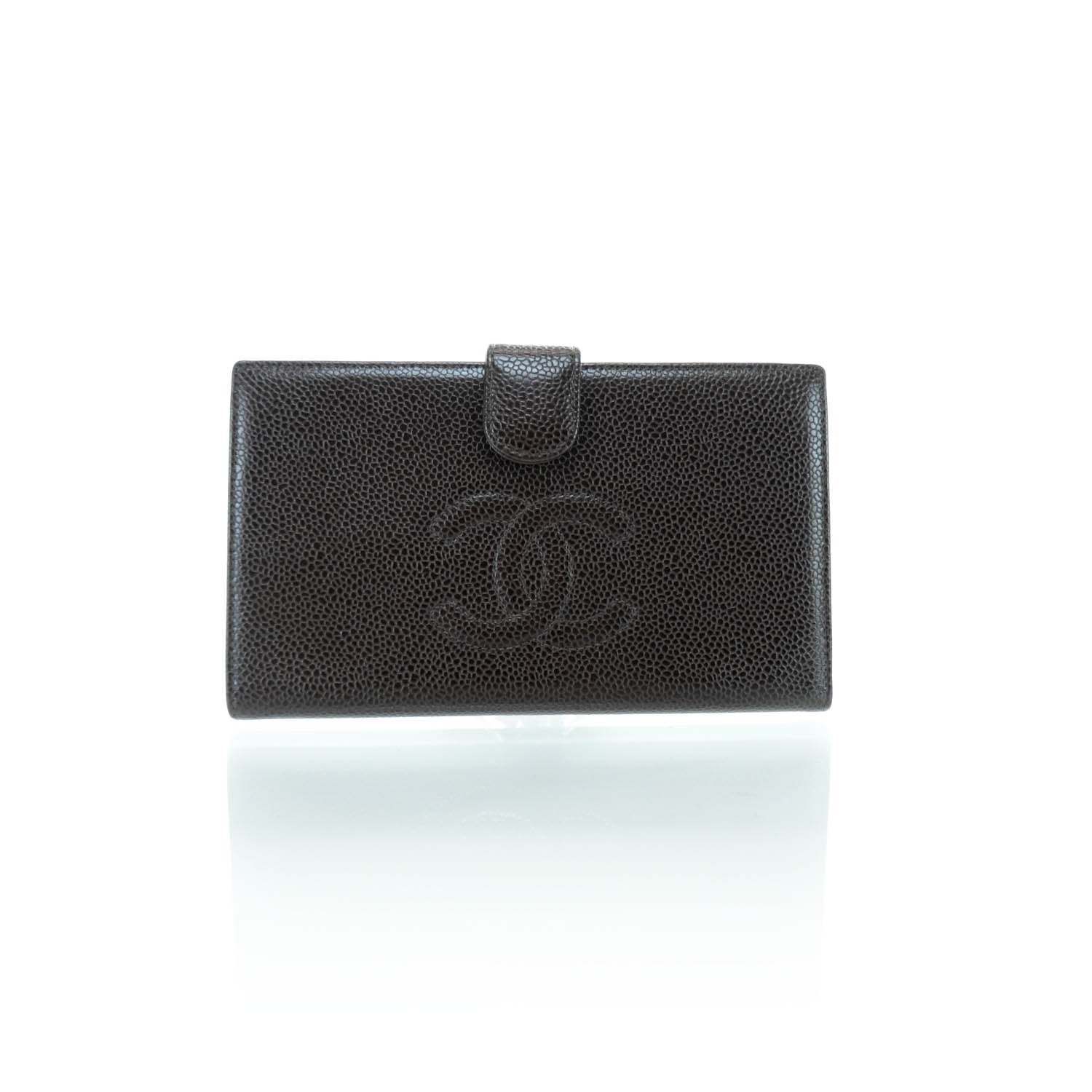 Chanel Caviar CC Wallet Dark Brown 1 of 8