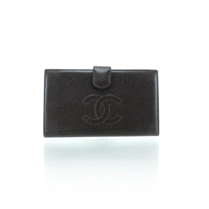 Chanel Caviar CC Wallet Dark Brown 1 of 8