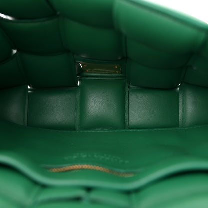 Bottega Veneta Lambskin Maxi Intreccio Padded Chain Cassette Crossbody Bag Racing Green 5 of 9