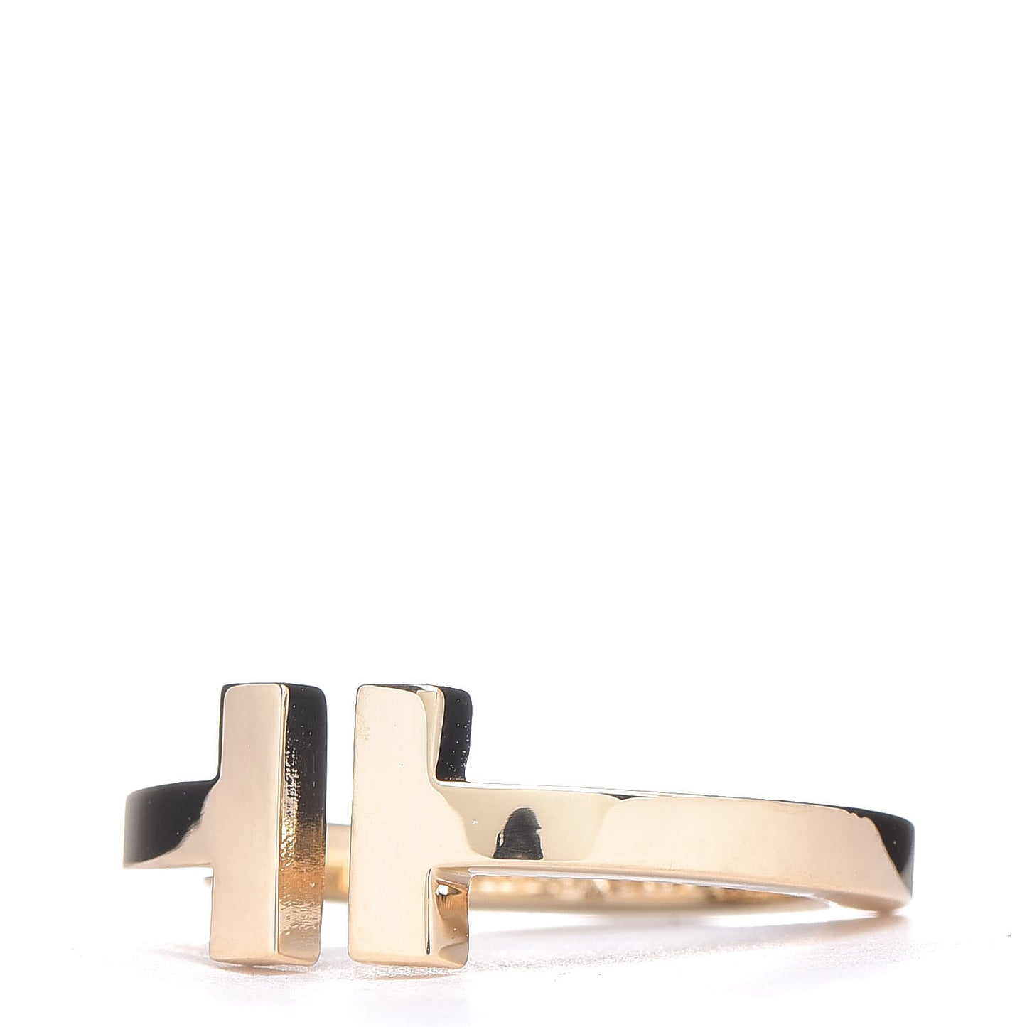 18K Yellow Gold T Square Ring 54 7