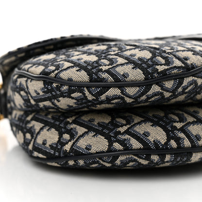 Christian Dior Oblique Saddle Bag Blue 9 of 11