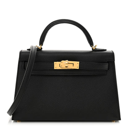 Hermes Epsom Mini Kelly Sellier 20 Black 1 of 13
