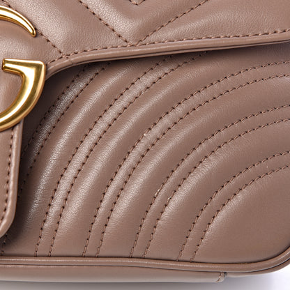 Gucci Calfskin Matelasse Small GG Marmont Shoulder Bag Porcelain Rose 10 of 14