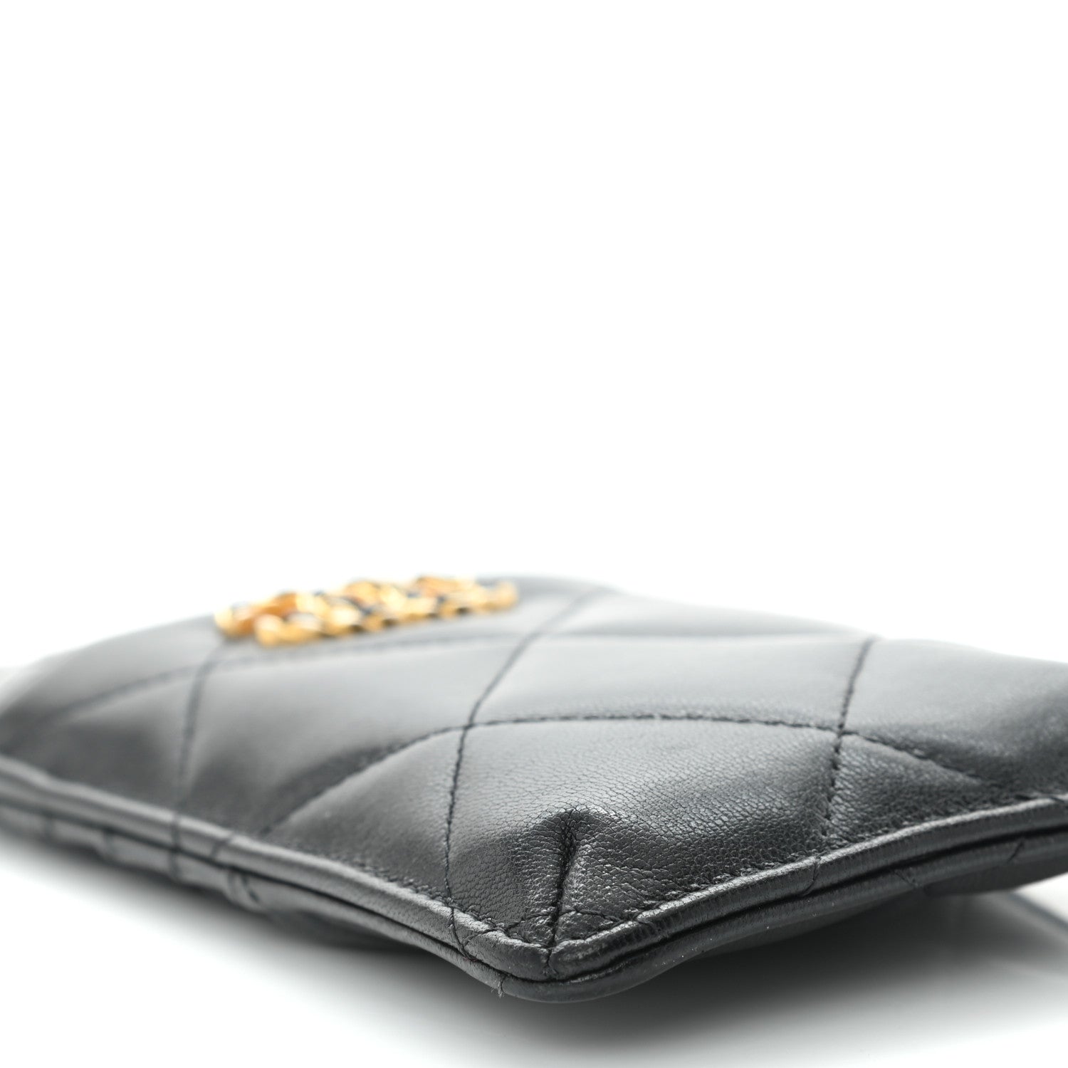 Chanel Lambskin Quilted Chanel 19 Phone and Card Holder Black 8 of 10