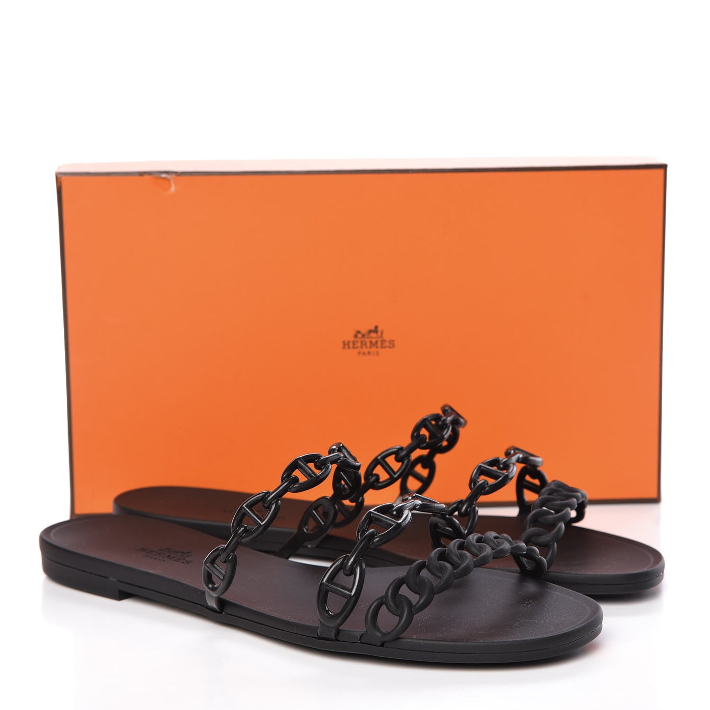 Rubber Chaine d'Ancre Rivage Sandals 39 Black