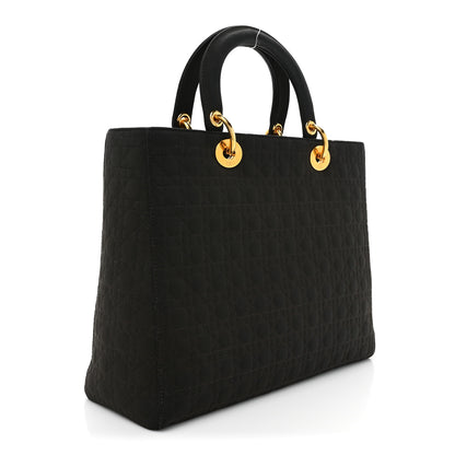 Christian Dior Nylon Cannage Large Lady Dior Brown 3 of 13