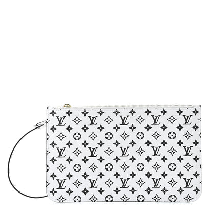 Louis Vuitton Monogram Giant Neverfull MM GM Pochette White 1 of 7