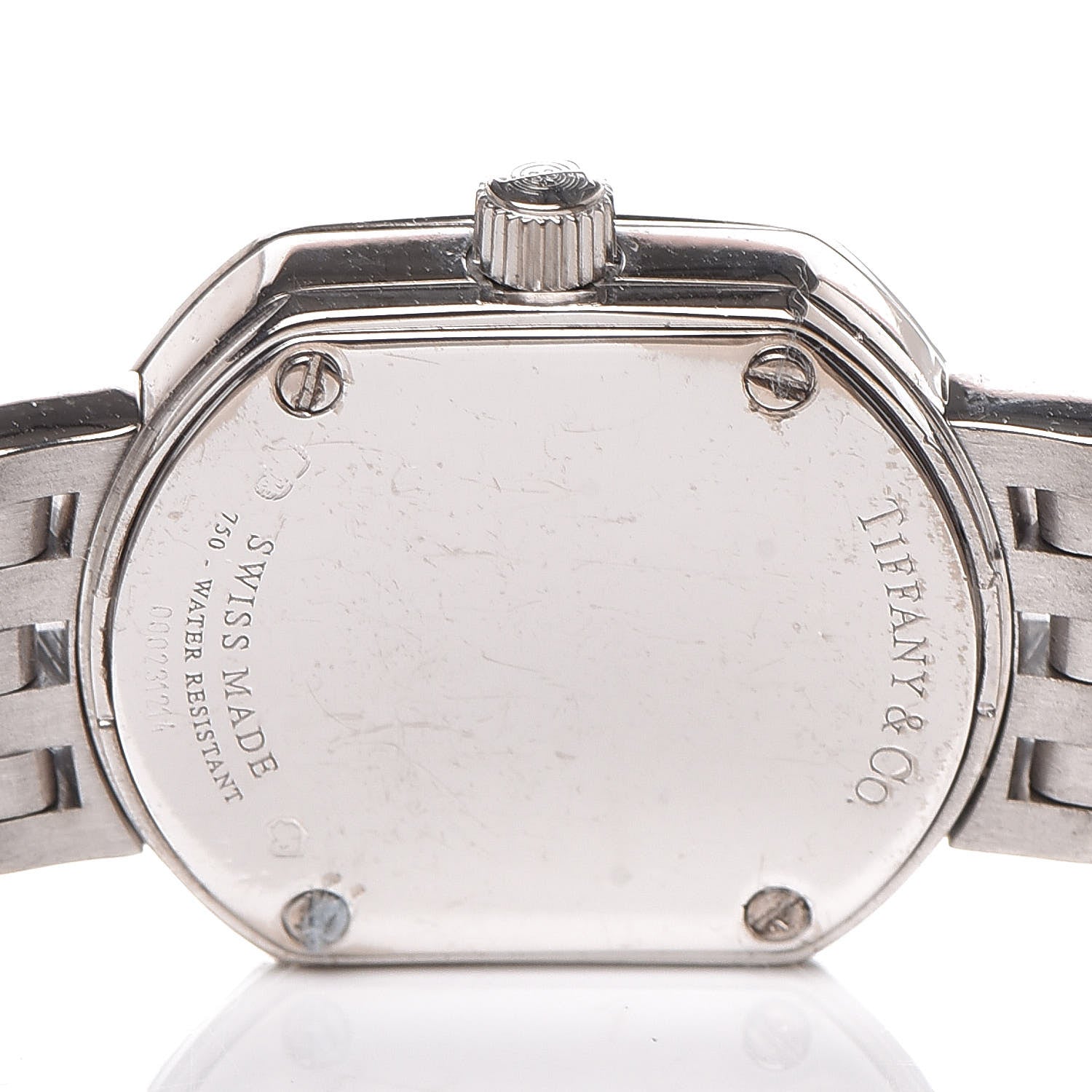 Tiffany 18K White Gold Diamond Bezel 16mm Mark Coupe Quartz Watch 5 of 6