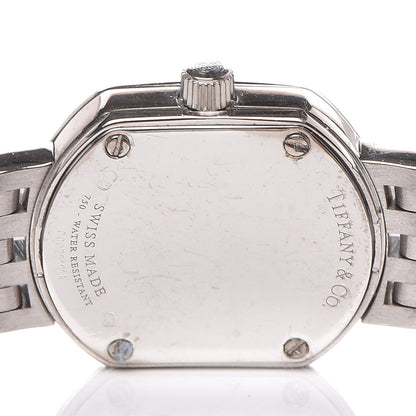 Tiffany 18K White Gold Diamond Bezel 16mm Mark Coupe Quartz Watch 5 of 6