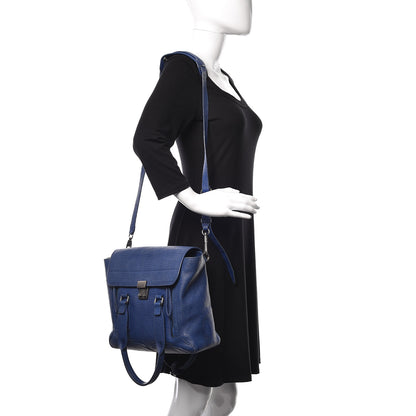3.1 Phillip Lim 3.1 Textured Calfskin Large Pashli Satchel Cobalt 2 of 26