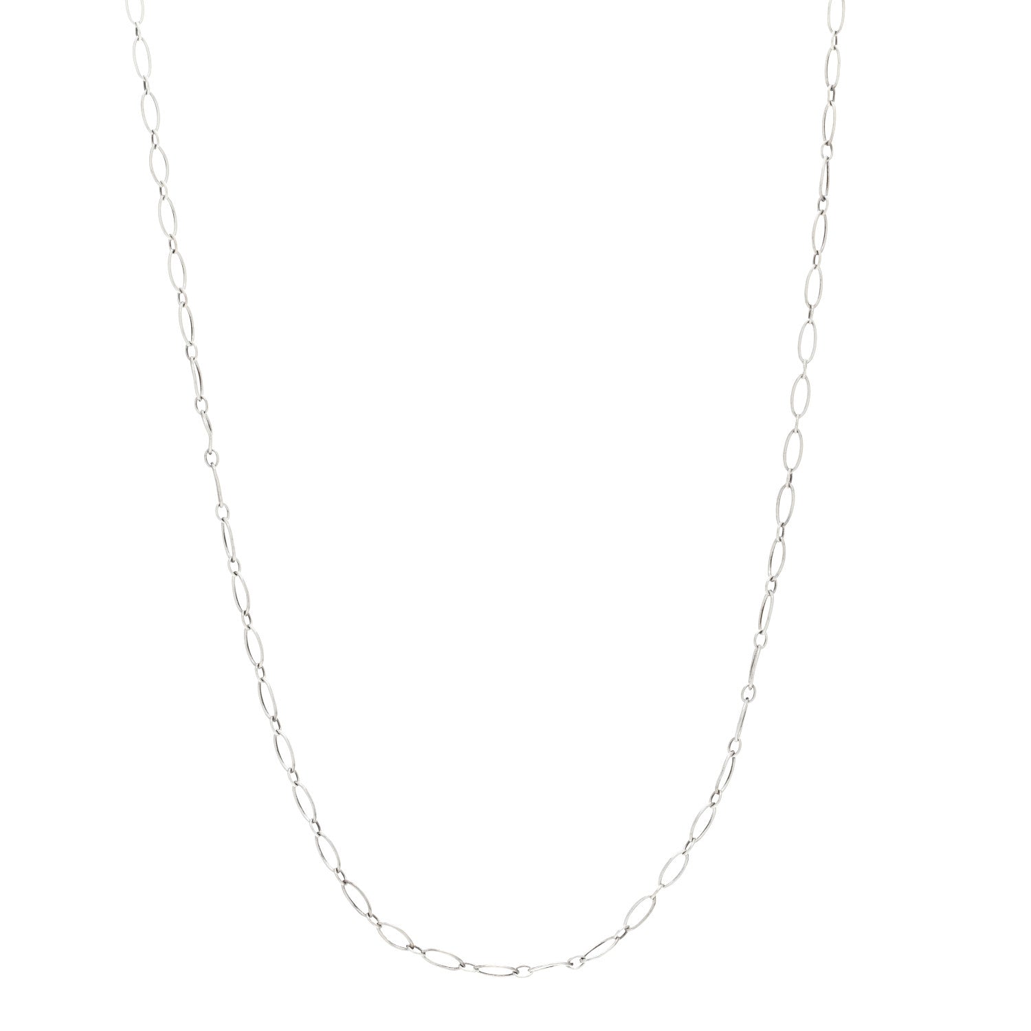 Tiffany Sterling Silver Oval Link Chain Necklace 17" 1 of 4