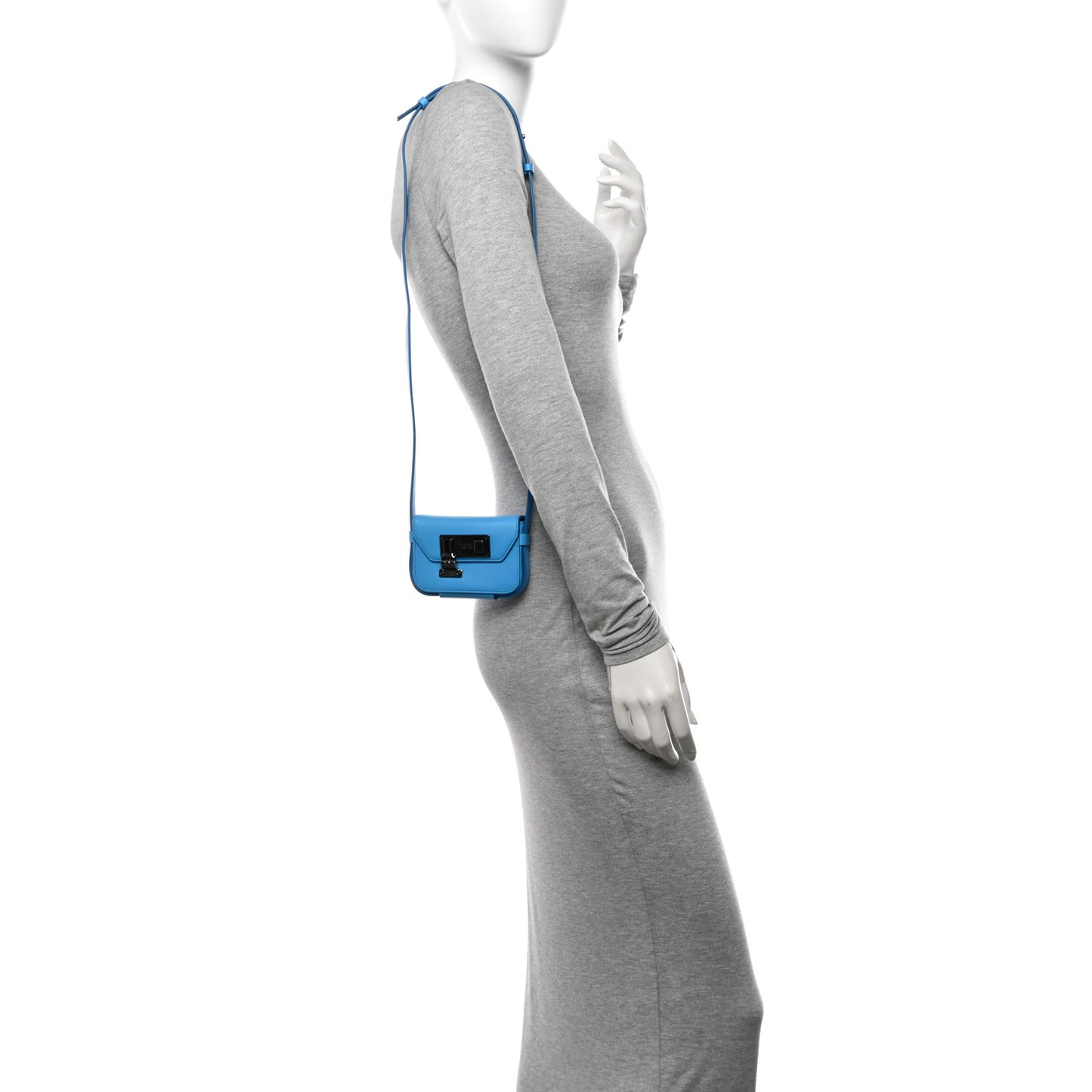 Smooth Calfskin Nano Pouch Cornflower