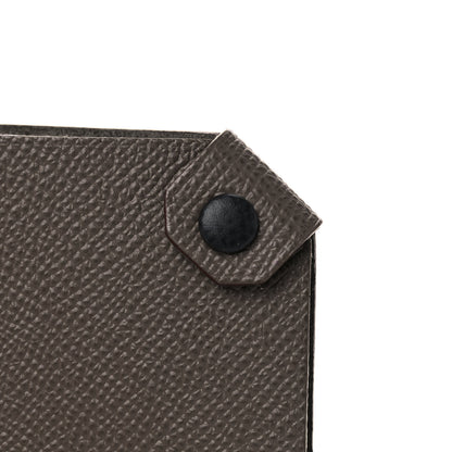 Hermes Epsom Tarmac Dot PM Passport Holder Etain Black 7 of 8