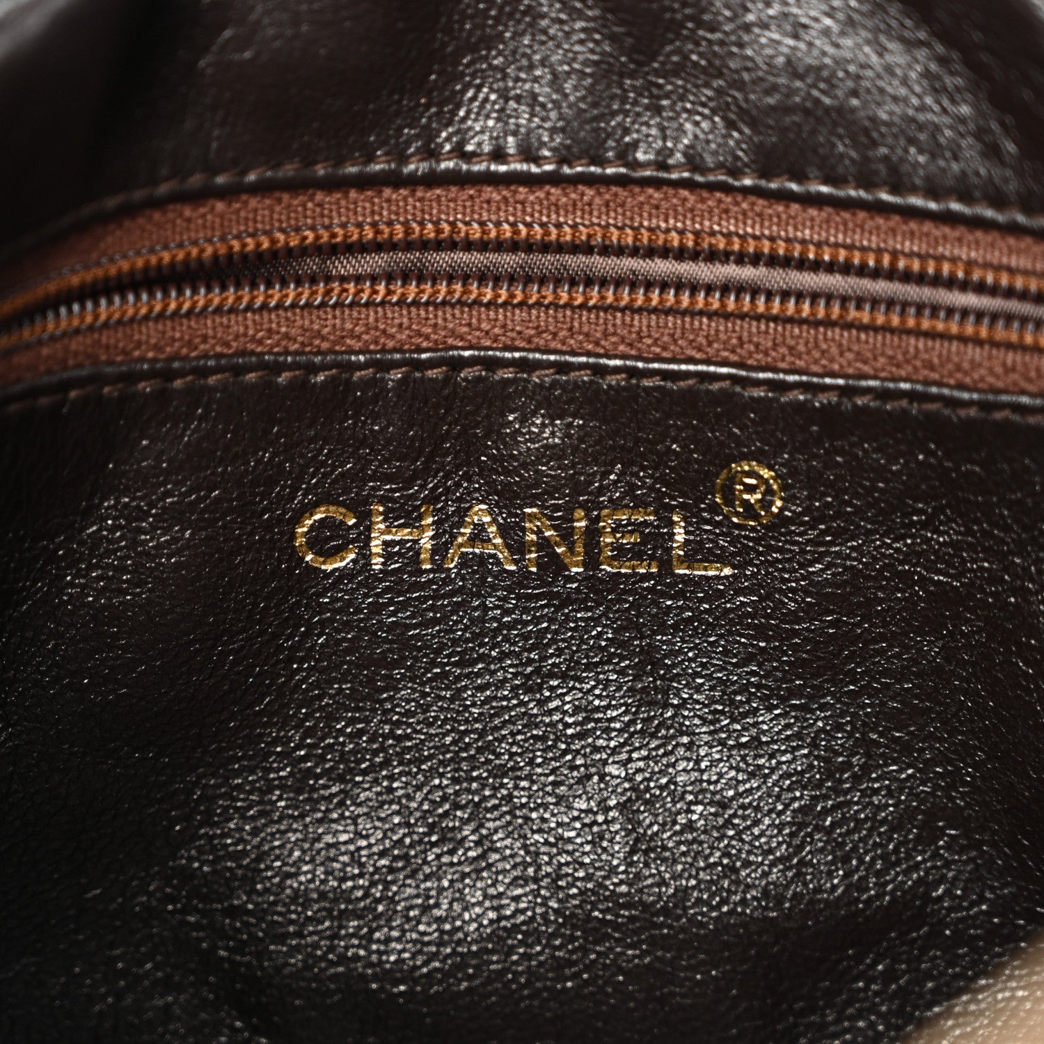 Chanel Lambskin Chevron Quilted Tassel Camera Case Brown 7 of 11