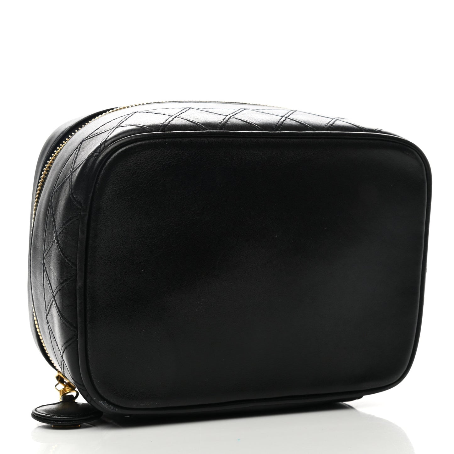 Lambskin Vanity Cosmetic Case Black