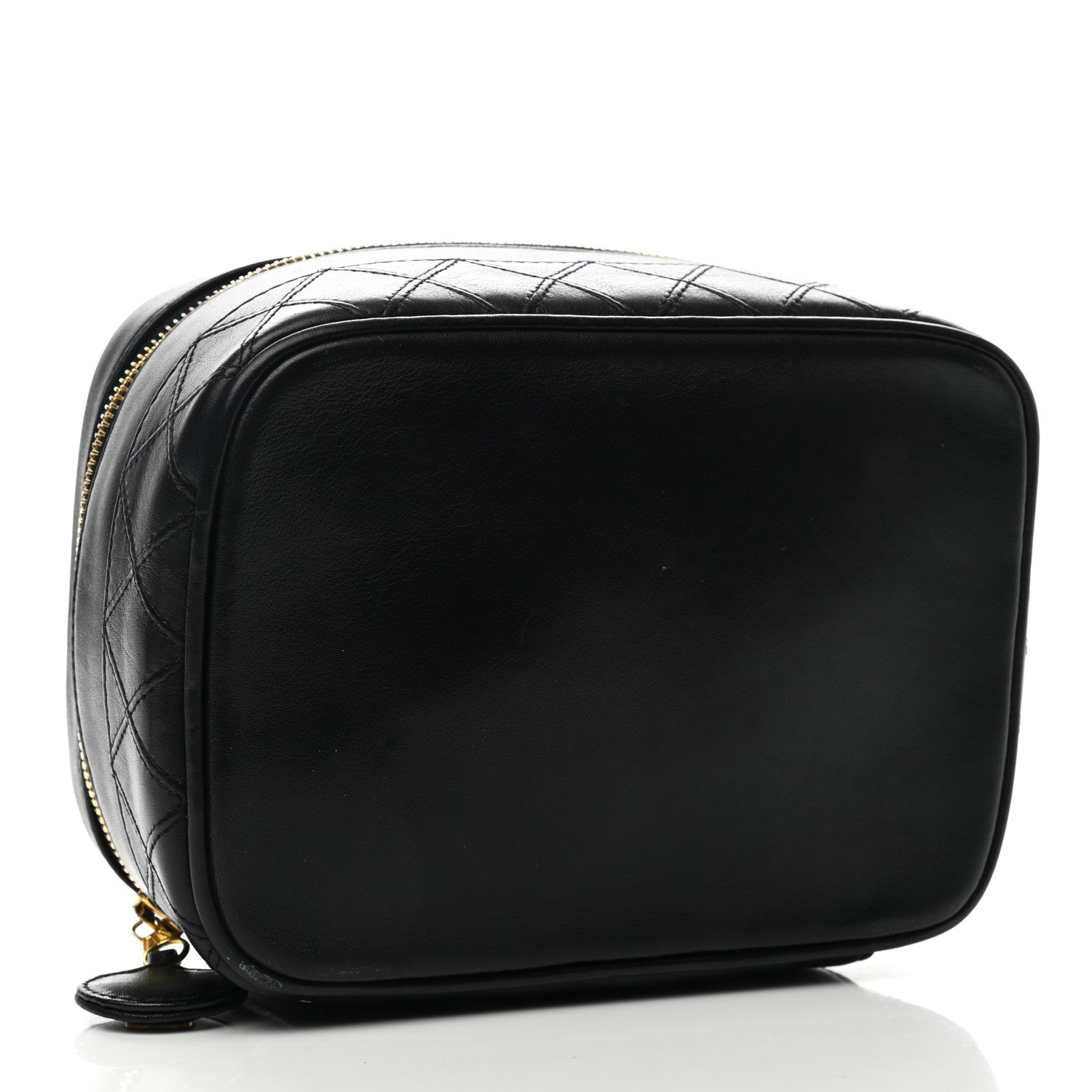 Chanel Lambskin Vanity Cosmetic Case Black 4 of 10