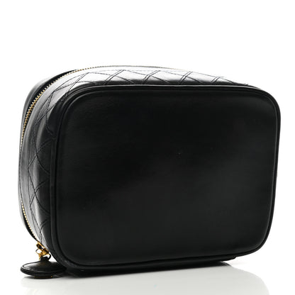 Chanel Lambskin Vanity Cosmetic Case Black 4 of 10