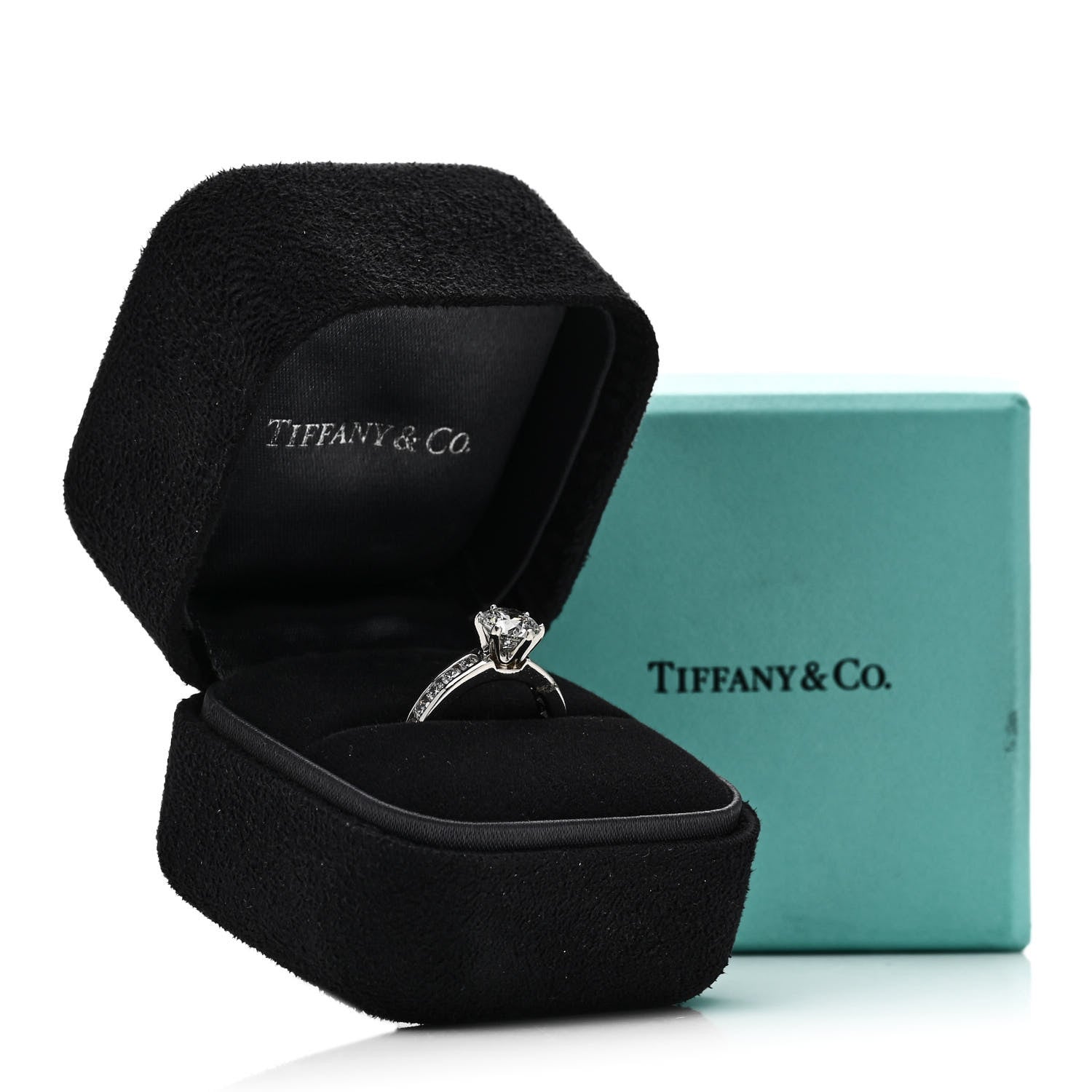 Tiffany Platinum Diamond .99ct Channel-Set Engagement Ring 47 4.25 6 of 6