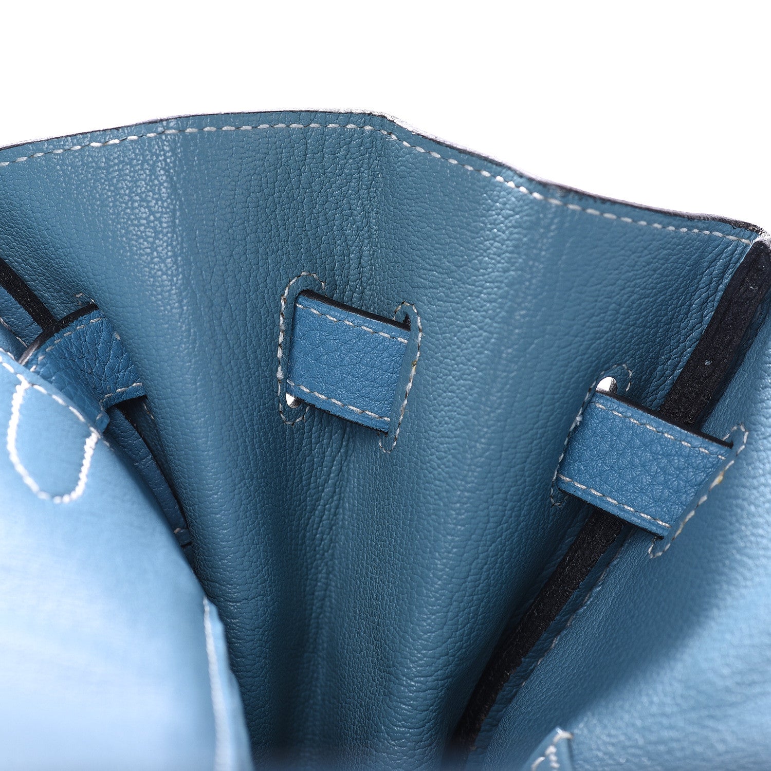 Hermes Taurillon Clemence Birkin 35 Blue Jean 17 of 29