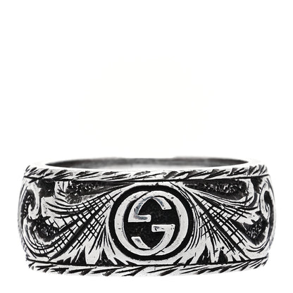Gucci Sterling Silver Thin Feline Band Ring 57 8 3 of 6