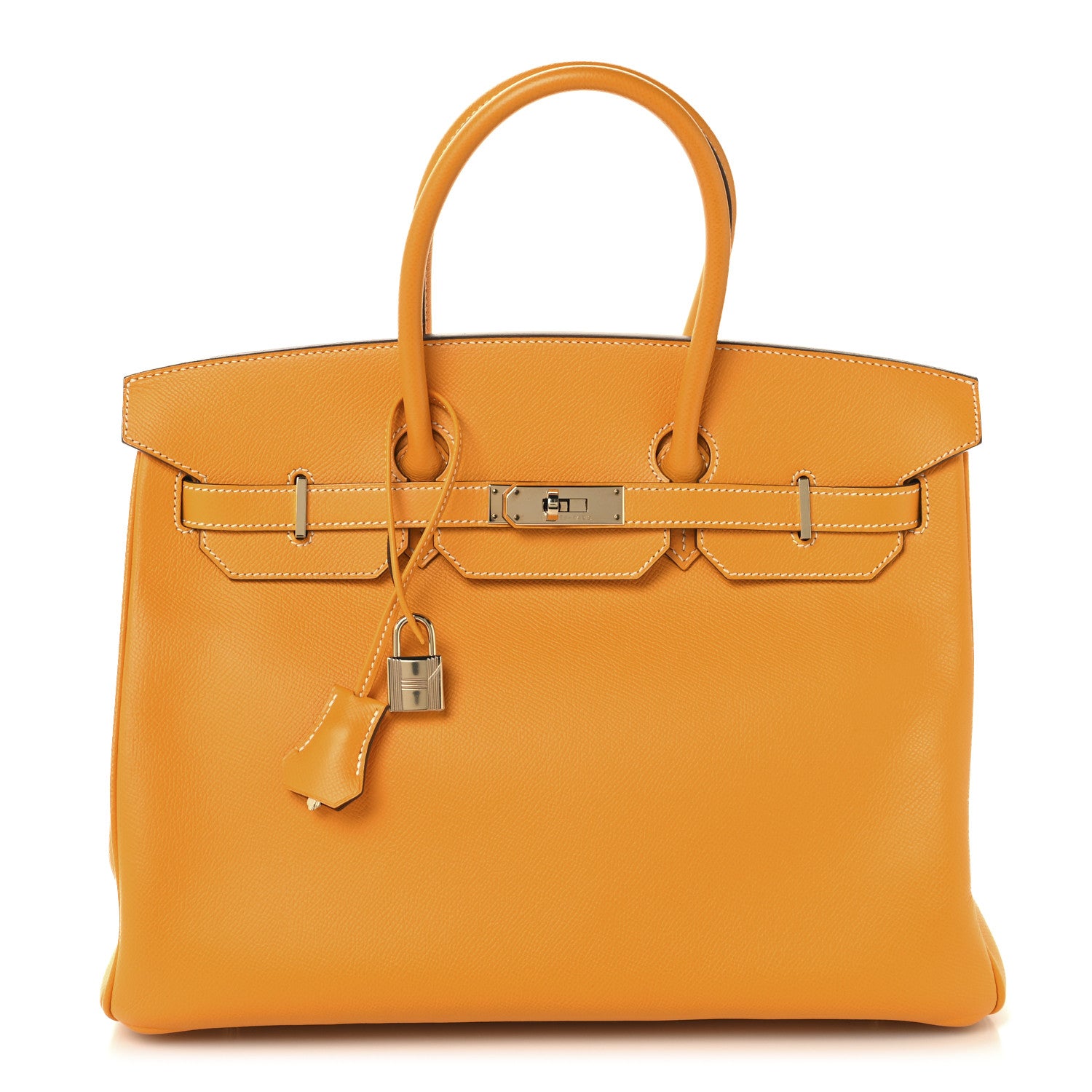 Hermes Epsom Candy Birkin 35 Jaune D'Or Feu 1 of 13
