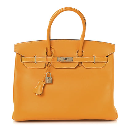 Hermes Epsom Candy Birkin 35 Jaune D'Or Feu 1 of 13