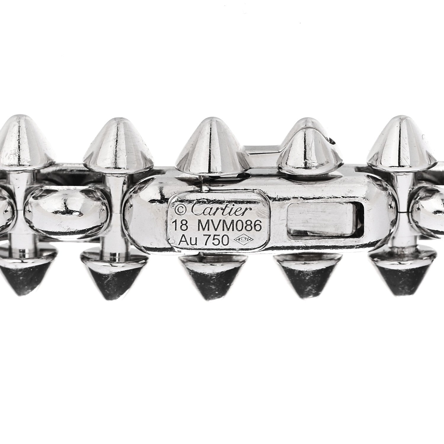 Cartier 18K White Gold Medium Clash De Cartier Flexible Bracelet 18 3 of 4