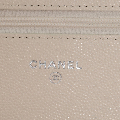 Chanel Caviar Quilted Boy Wallet On Chain WOC Ivory 6 of 8
