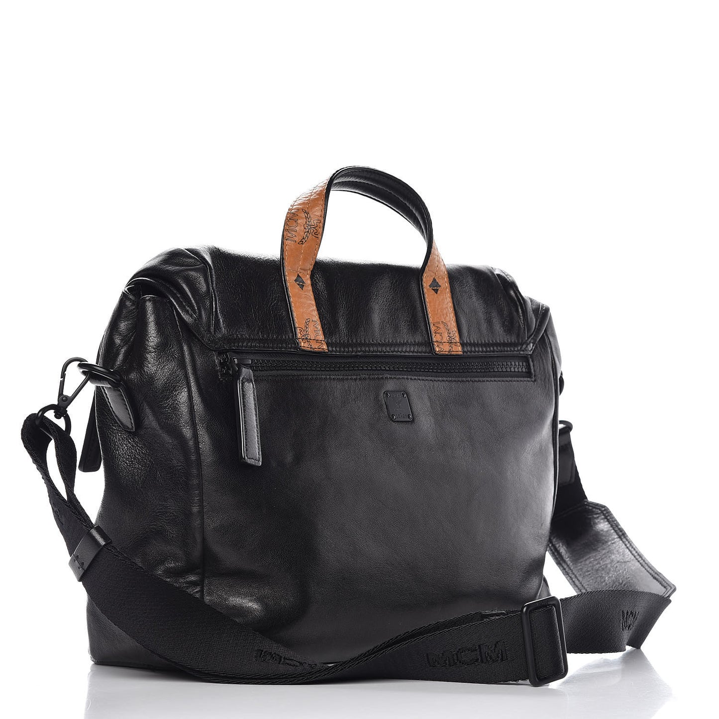 Lambskin Mens Medium Killian Messenger Bag Black