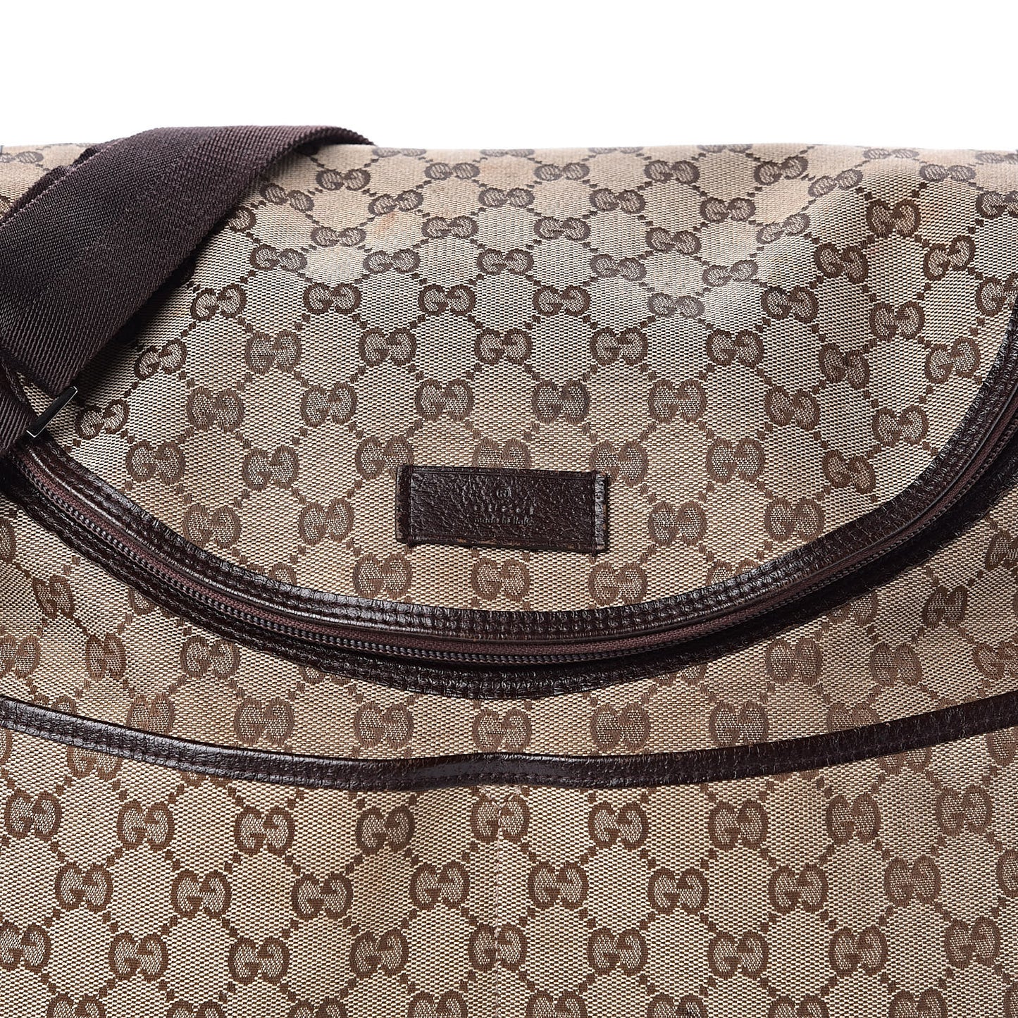 Monogram Natural Pigskin Large Diaper Bag Beige Ebony Cocoa Dark Chocolate