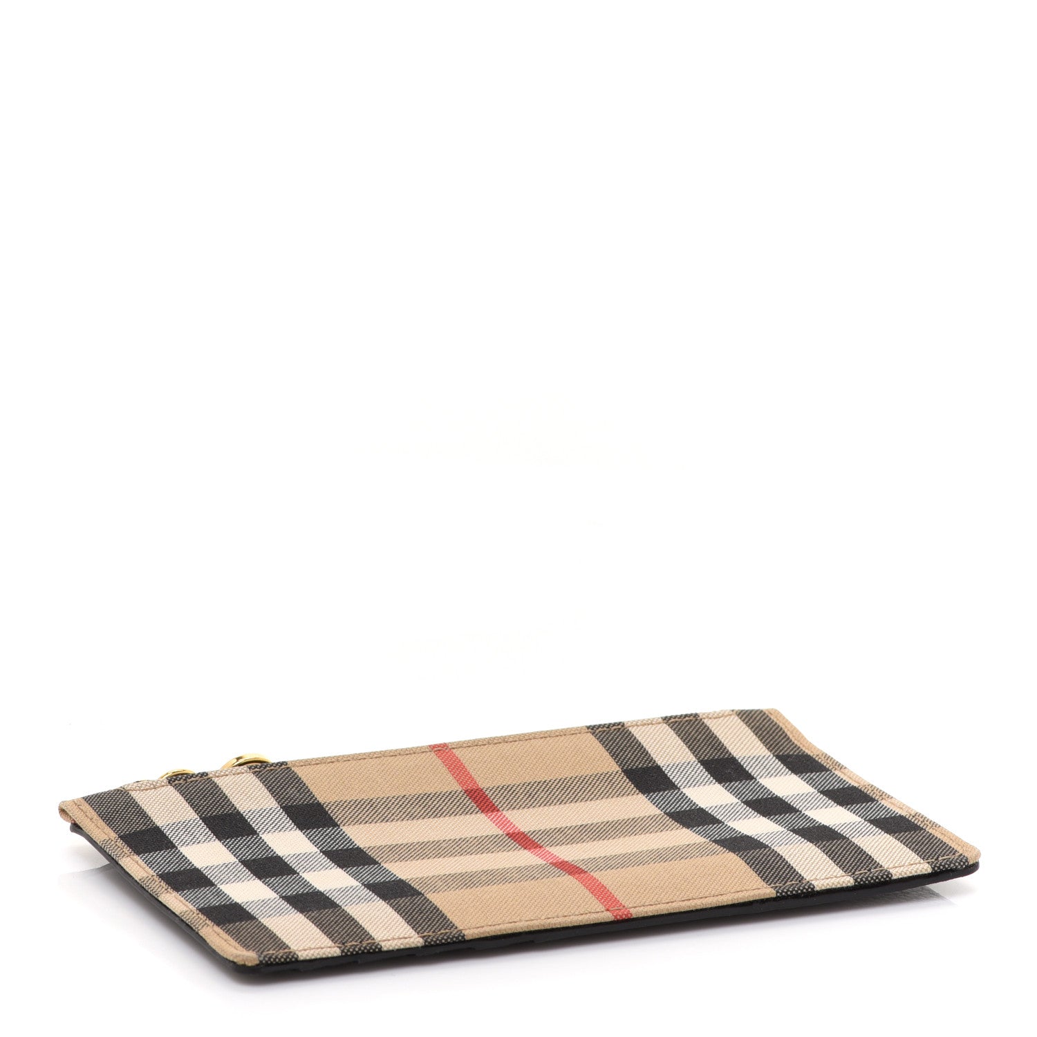 Burberry Vintage Check Calfskin Coin Case Card Holder Black 4 of 8