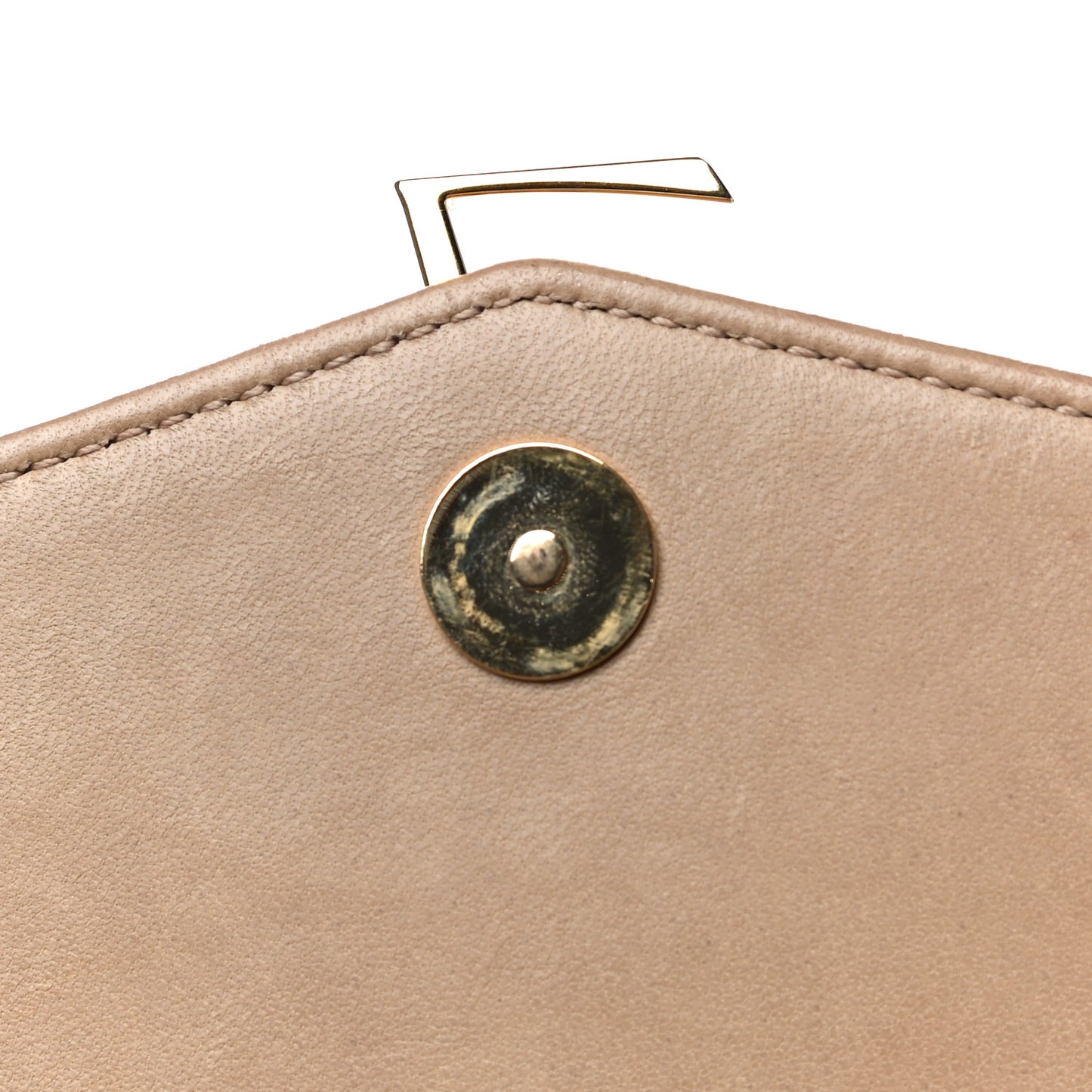 Lambskin Matelasse Chevron Monogram Small Sulpice Bag Sable Beige