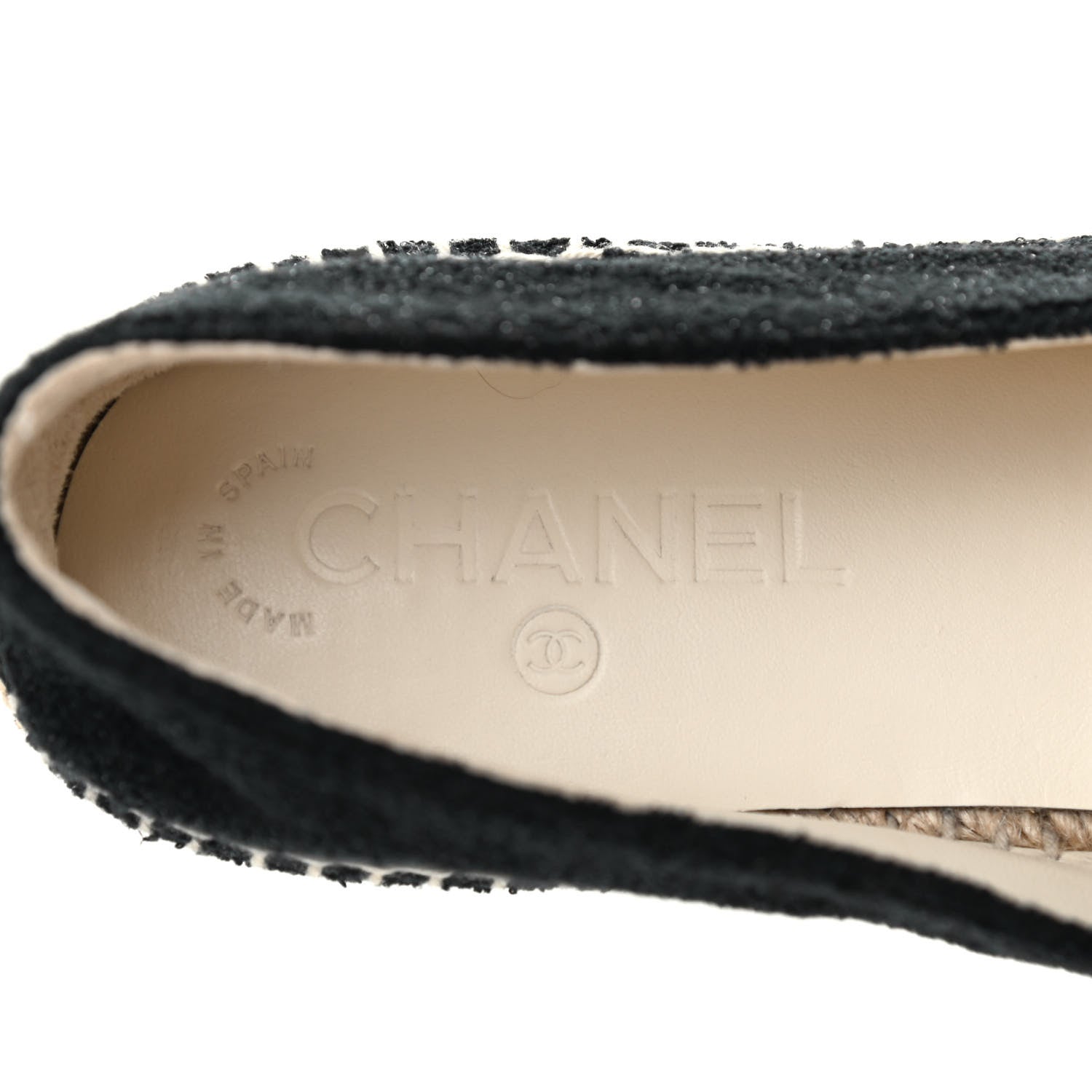 Chanel Fabric Patent Calfskin CC Espadrilles 40 Black 6 of 10
