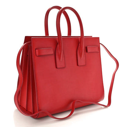 Saint Laurent Calfskin Small Sac De Jour Lipstick Red 3 of 11