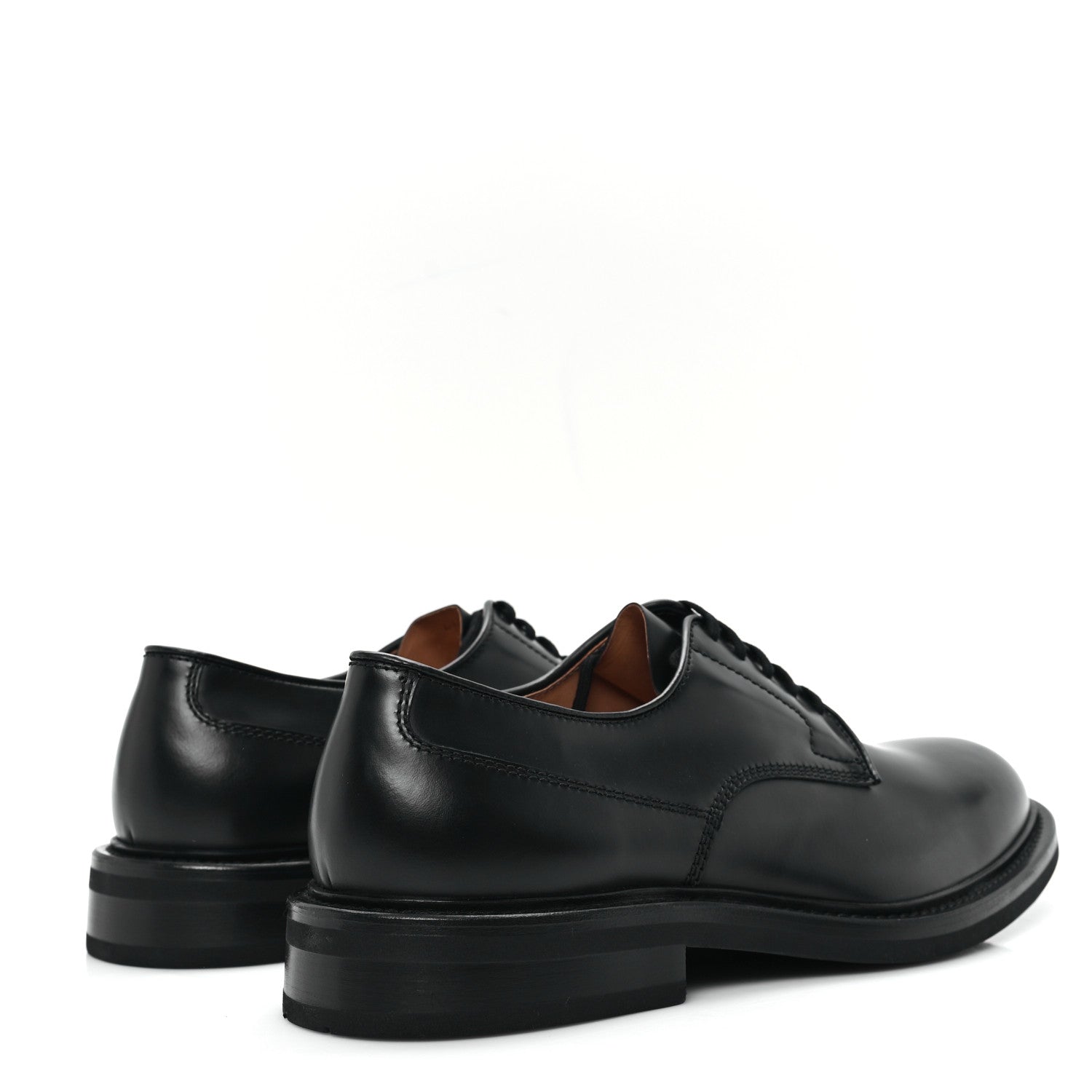 Bottega Veneta Scarpa Pelle Level Lace Up Mens Derby Shoes 44.5 Black 5 of 9