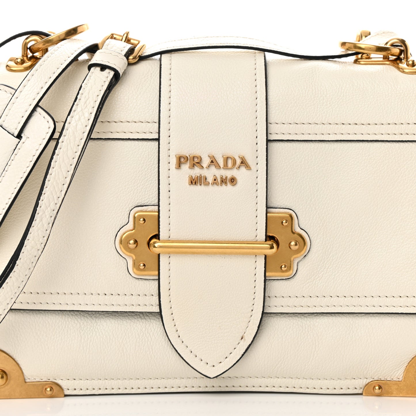 Glace Calfskin Large Soft Cahier Bag White