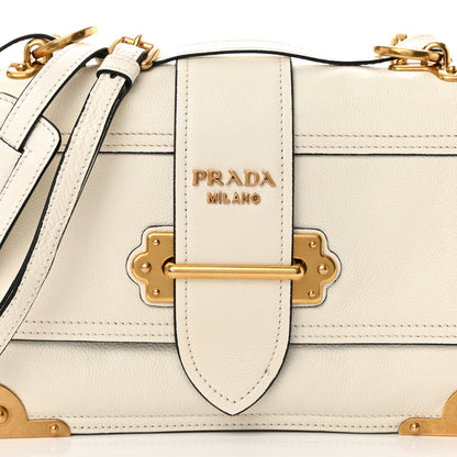 Prada Glace Calfskin Large Soft Cahier Bag White 9 of 15