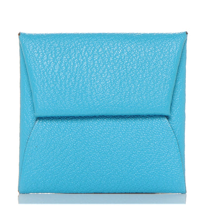 Hermes Chevre Mysore Bastia Coin Purse Bleu Azteque 1 of 6