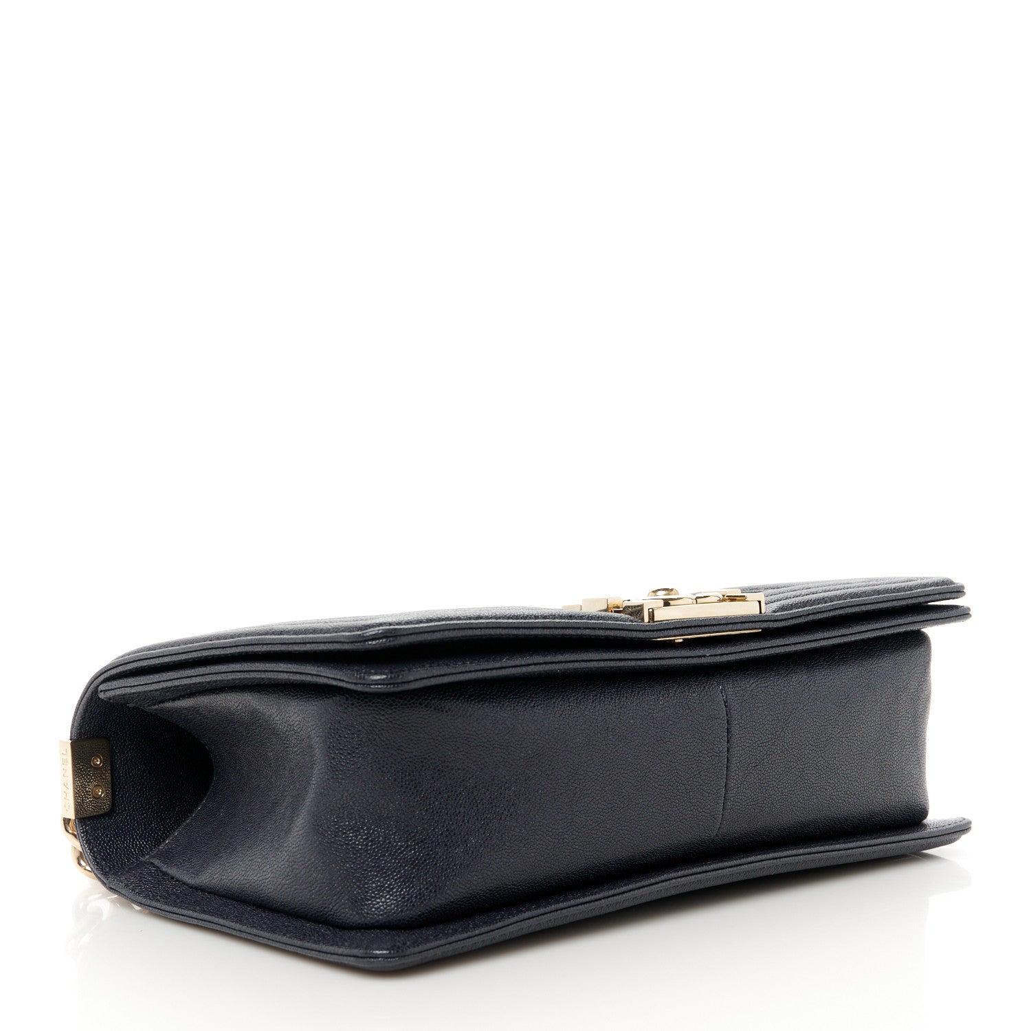 Chanel Caviar Quilted Medium Boy Flap Dark Navy Blue 4 of 10